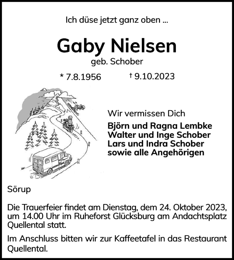 Traueranzeigen Von Gaby Nielsen Sh Z Trauer