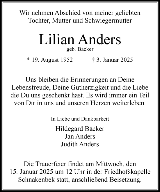 Kondolenzbuch Von Lilian Anders Sh Z Trauer