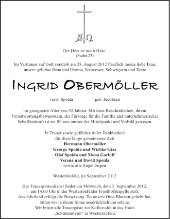 Traueranzeige von IIII OBB OB OBEEEER O von Landeszeitung
