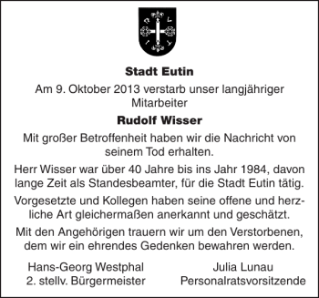 Traueranzeige von Eutin  von Ostholsteiner Anzeiger