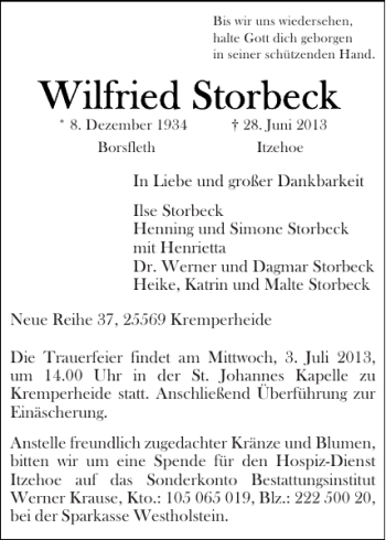 Traueranzeige von und großer von Norddeutsche Rundschau