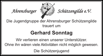 Traueranzeige von Ahrensburger Schützengilde e.V von Stormarner Tageblatt