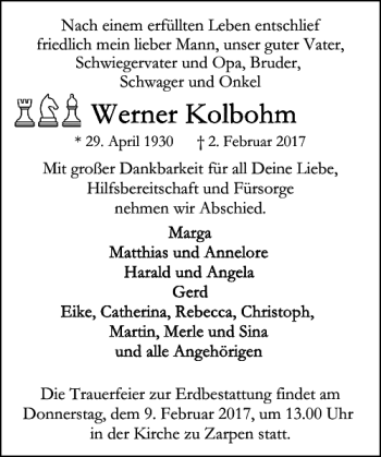 Traueranzeige von großer für von Stormarner Tageblatt
