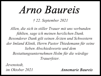 Traueranzeige von sage  von Landeszeitung