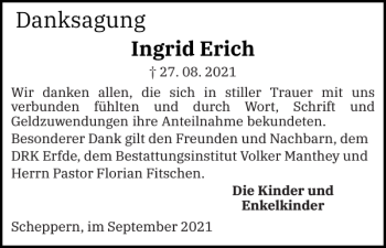 Traueranzeige von Danksagung  von Landeszeitung