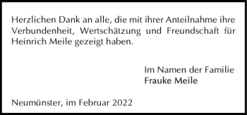 Traueranzeige von Neumünster im von Holsteinischer Courier