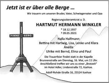 Traueranzeige von ist er Berge von Norddeutsche Rundschau