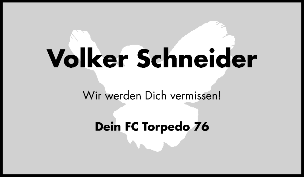  Traueranzeige für Volker Schneider vom 23.11.2024 aus Holsteinischer Courier