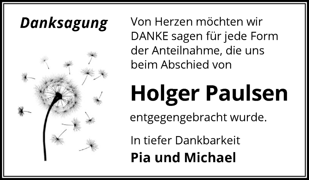  Traueranzeige für Holger Paulsen vom 25.10.2025 aus Die WochenSchau Gesamtausgabe