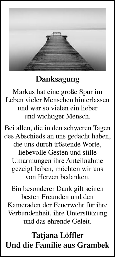  Traueranzeige für Markus  vom 01.11.2025 aus MARKT Ratzeburg/Mölln