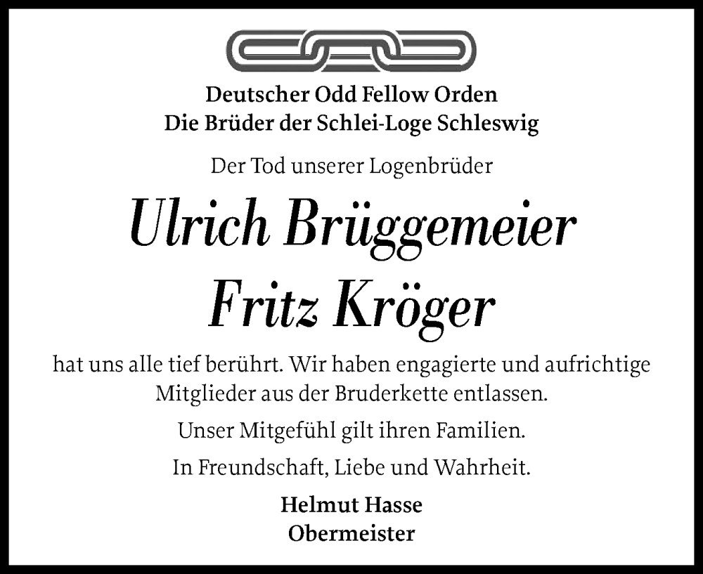  Traueranzeige für Fritz Kröger vom 19.02.2025 aus Schleswiger Nachrichten, Schlei-Bote