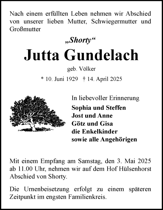 Traueranzeige von Jutta Gundelach von Eckernförder Zeitung, Hallo Eckernförde