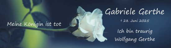 Traueranzeige von Gabriele Gerthe von Elmshorner Nachrichten, Barmstedter Zeitung