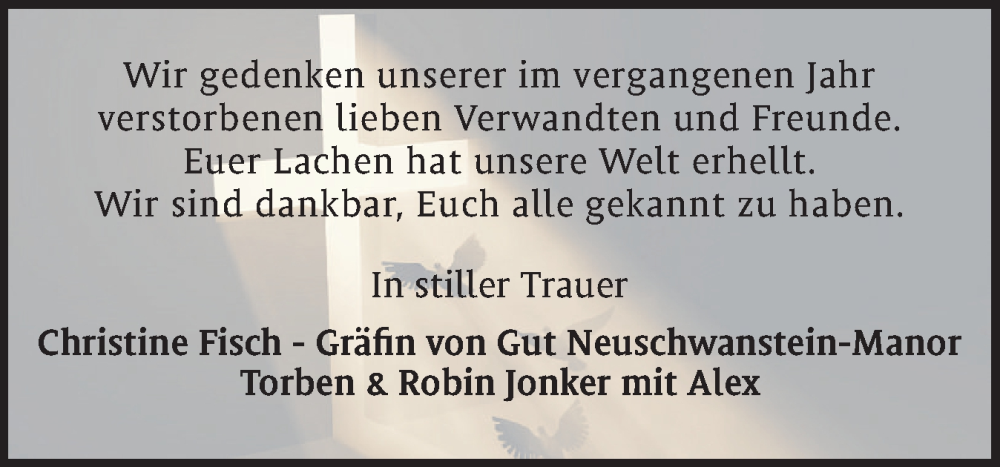  Traueranzeige für In Gedenken  vom 21.02.2026 aus Hallo Eckernförde